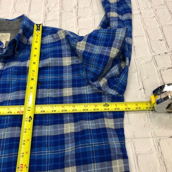 LL Bean Men Long Sleeve Slightly Fitted Flannel Shirt Size Extra Large B216 18 - Picture 4 of 12